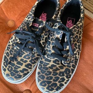 Cheetah Print Vans Size 4 kid/ 5.5 womens